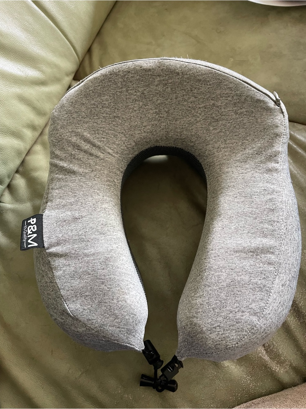 P&M Gray Travel Neck Pillow